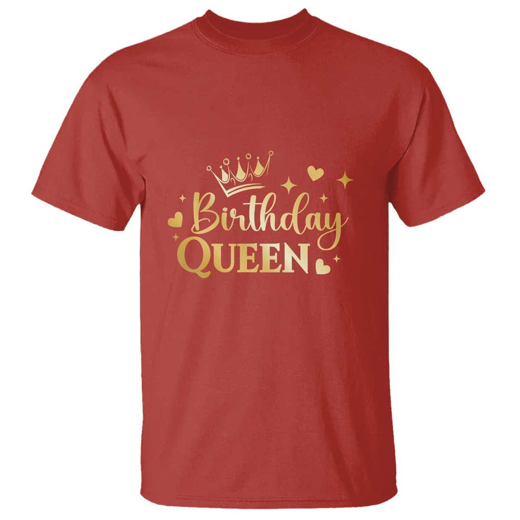 B-Day Girl T Shirt Birthday Queen Women Matching TS11 Red Print Your Wear