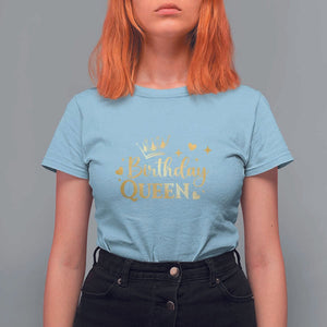 B-Day Girl T Shirt For Women Birthday Queen Women Matching TS11 Light Blue Print Your Wear