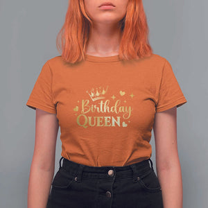 B-Day Girl T Shirt For Women Birthday Queen Women Matching TS11 Orange Print Your Wear