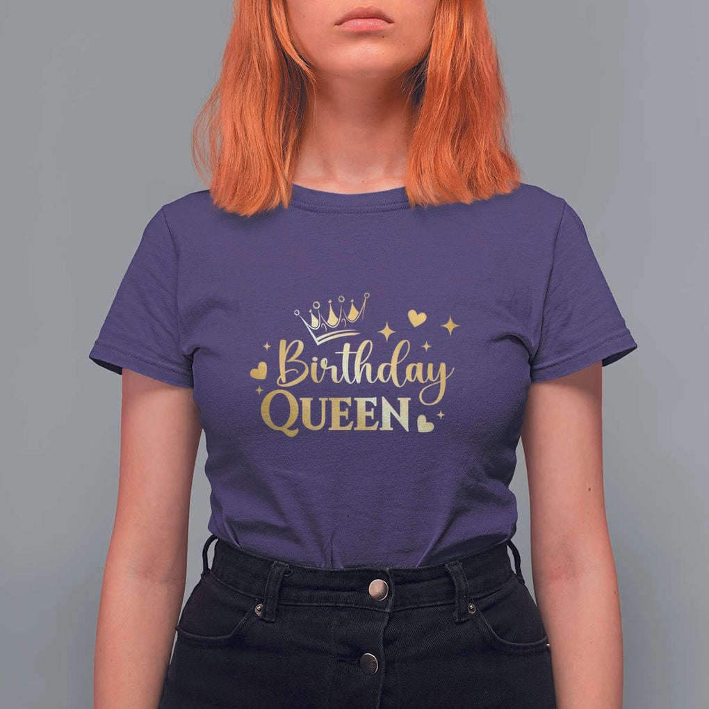 B-Day Girl T Shirt For Women Birthday Queen Women Matching TS11 Purple Print Your Wear