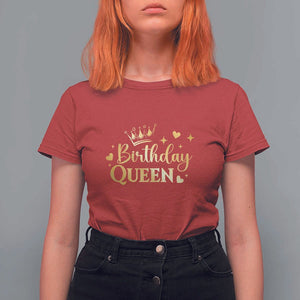 B-Day Girl T Shirt For Women Birthday Queen Women Matching TS11 Red Print Your Wear