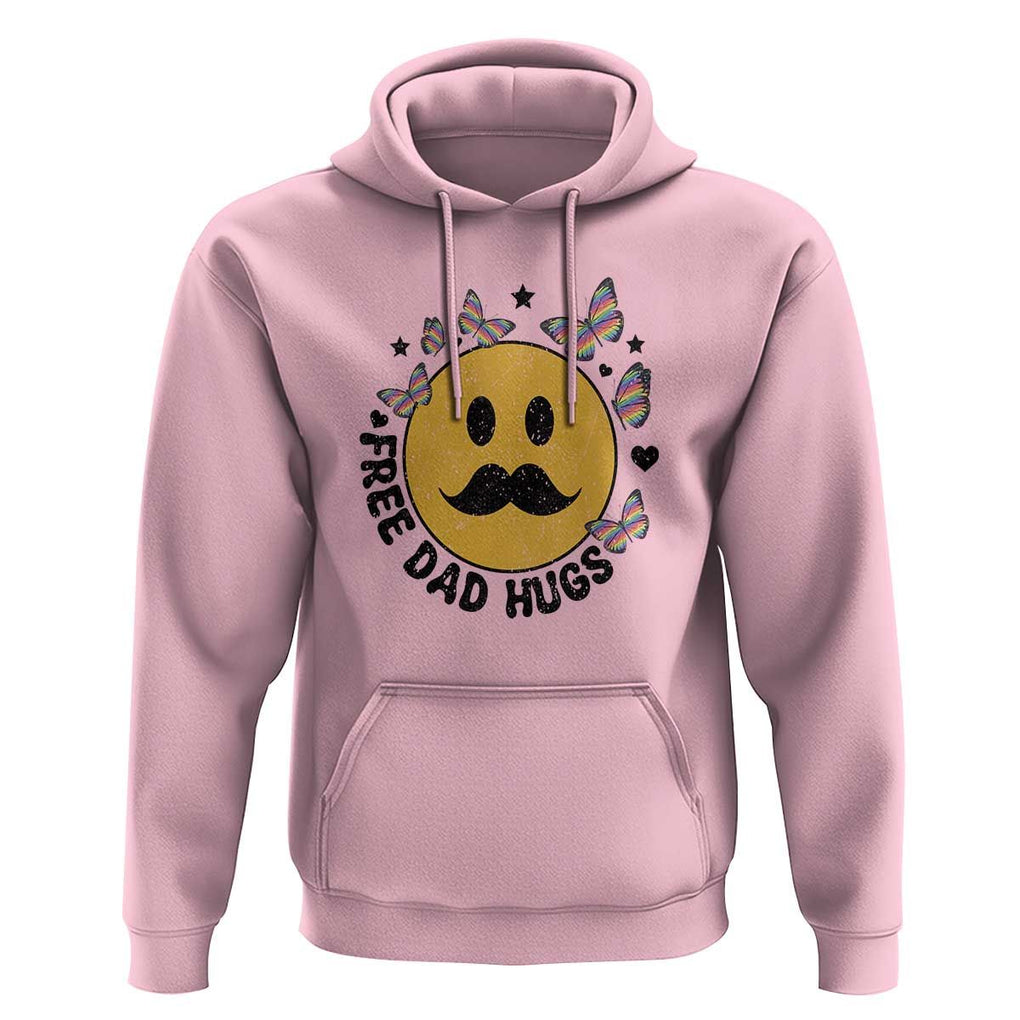 LGBT Free Dad Hugs Hoodie Gay Pride Month Retro Groove Face Community TS11 Light Pink Print Your Wear