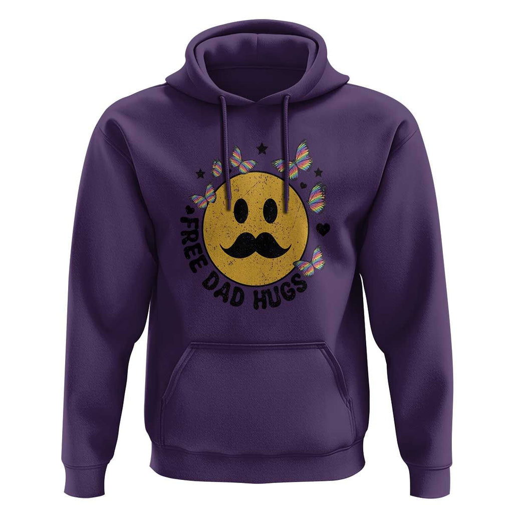 LGBT Free Dad Hugs Hoodie Gay Pride Month Retro Groove Face Community TS11 Purple Print Your Wear