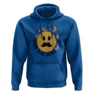 LGBT Free Dad Hugs Hoodie Gay Pride Month Retro Groove Smiley Face Community TS11 Royal Blue Print Your Wear