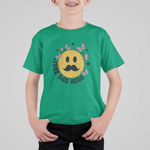 LGBT Free Dad Hugs T Shirt For Kid Gay Pride Month Retro Groove Smiley Face Community TS11 Irish Green Print Your Wear