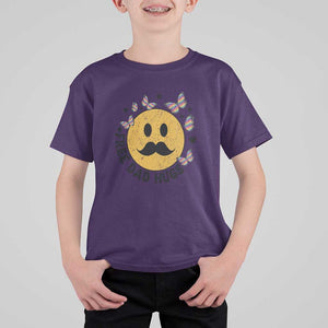 LGBT Free Dad Hugs T Shirt For Kid Gay Pride Month Retro Groove Smiley Face Community TS11 Purple Print Your Wear