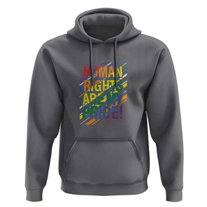Proud Ally Hoodie Human Rights Are My Pride Rainbow LGBT Flag TS11 Charcoal Print Your Wear