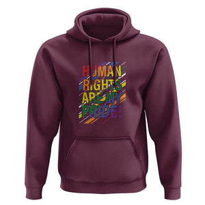 Proud Ally Hoodie Human Rights Are My Pride Rainbow LGBT Flag TS11 Maroon Print Your Wear
