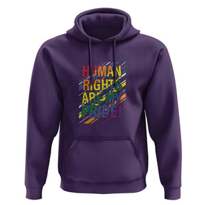 Proud Ally Hoodie Human Rights Are My Pride Rainbow LGBT Flag TS11 Purple Print Your Wear