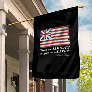 Funny Give Me Liberty Or Give Me Death Garden Flag Patrick Henry Quote Grand Union Flag TS11 Print Your Wear