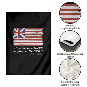 Funny Give Me Liberty Or Give Me Death Garden Flag Patrick Henry Quote Grand Union Flag TS11 Print Your Wear