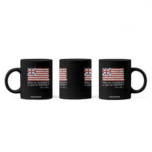 Funny Give Me Liberty Or Give Me Death Coffee Mug Patrick Henry Quote Grand Union Flag TS11 Print Your Wear
