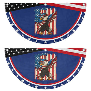 Funny Dabbing American Flag Bald Eagle 4th Of July Patriotic Fan Flag