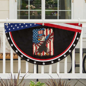 Funny Dabbing American Flag Bald Eagle 4th Of July Patriotic Fan Flag