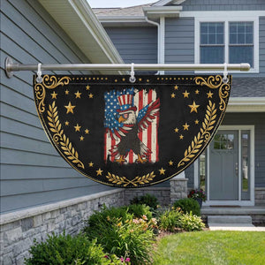 Funny Dabbing American Flag Bald Eagle 4th Of July Patriotic Fan Flag