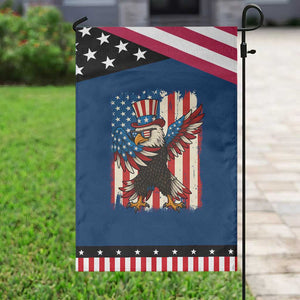 Funny Patriotic Dabbing American Flag Bald Eagle 4th Of July Garden Flag TS11 Classic Blue Black Print Your Wear