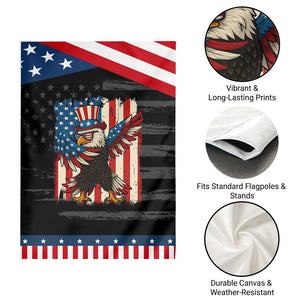 Funny Patriotic Dabbing American Flag Bald Eagle 4th Of July Garden Flag TS11 Print Your Wear