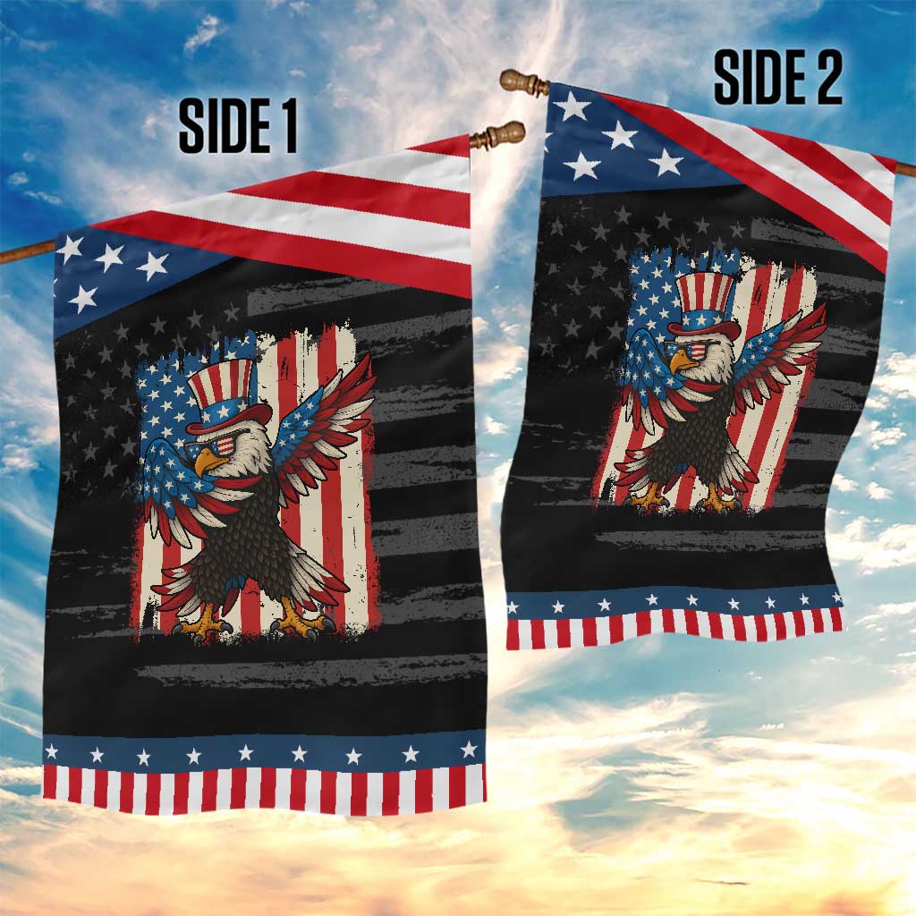 Funny Patriotic Dabbing American Flag Bald Eagle 4th Of July Garden Flag TS11 Print Your Wear