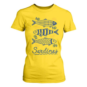 Minimal Sardines Fishermen Aesthetic Retro T Shirt For Women TS11 Daisy Print Your Wear