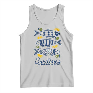 Minimal Sardines Fishermen Aesthetic Retro Tank Top TS11 Ash Print Your Wear
