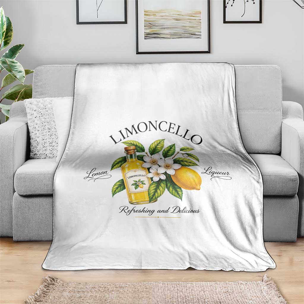 Italian Summer Limoncello Lemon Liqueur Amalfi Italy Throw Blanket TS11 Print Your Wear