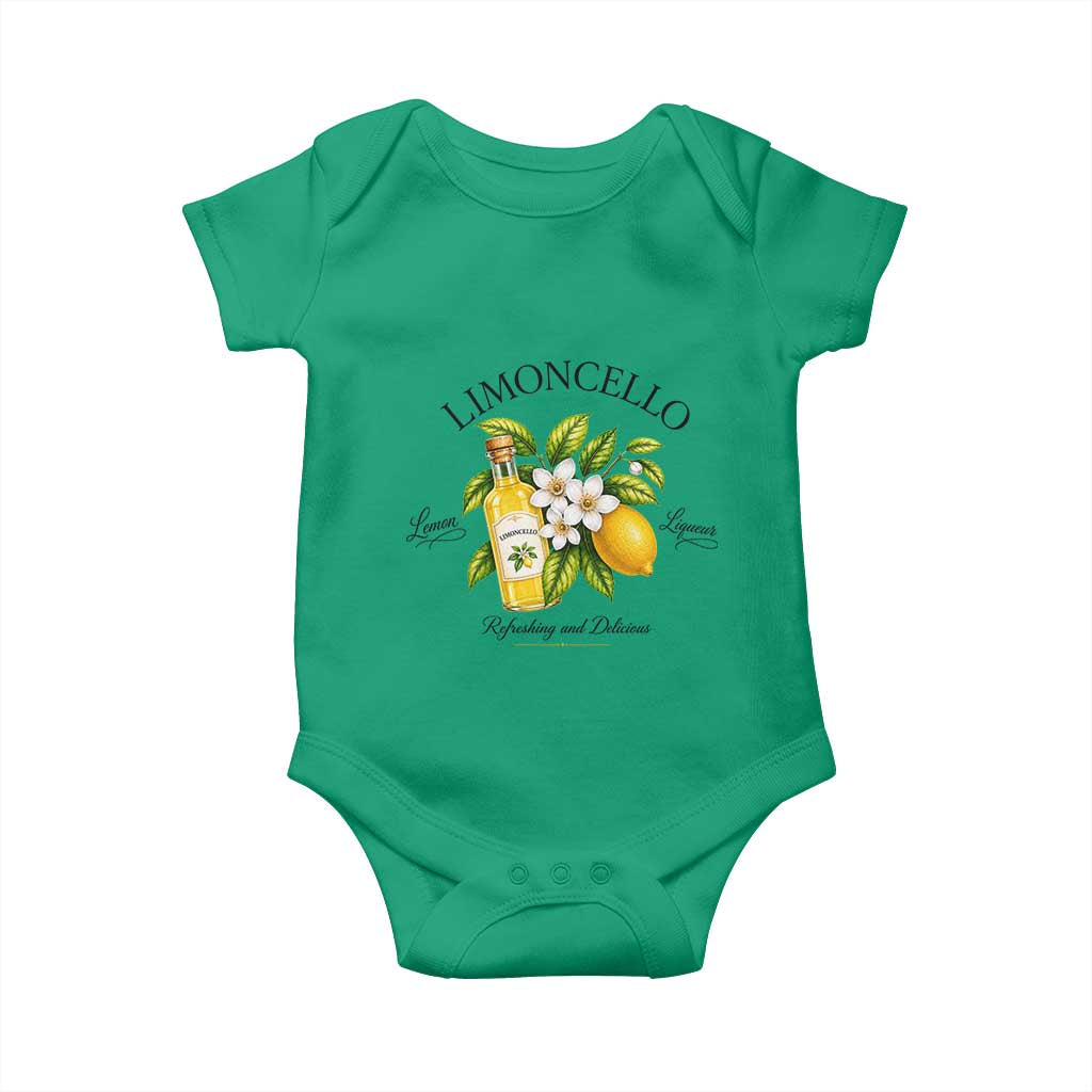 Italian Summer Limoncello Lemon Liqueur Amalfi Italy Baby Onesie TS11 Irish Green Print Your Wear