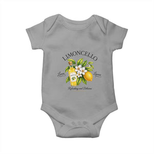 Italian Summer Limoncello Lemon Liqueur Amalfi Italy Baby Onesie TS11 Sport Gray Print Your Wear