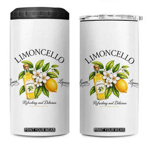 Italian Summer Limoncello Lemon Liqueur Amalfi Italy 4 in 1 Can Cooler Tumbler TS11 One Size: 16 oz White Print Your Wear