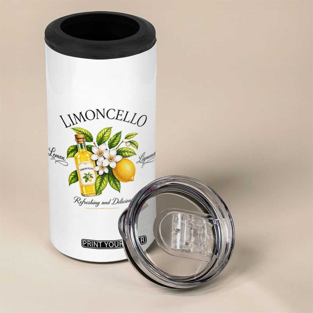 Italian Summer Limoncello Lemon Liqueur Amalfi Italy 4 in 1 Can Cooler Tumbler TS11 Print Your Wear
