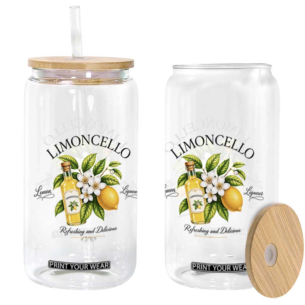 Italian Summer Limoncello Lemon Liqueur Amalfi Italy Glass Can TS11 Print Your Wear