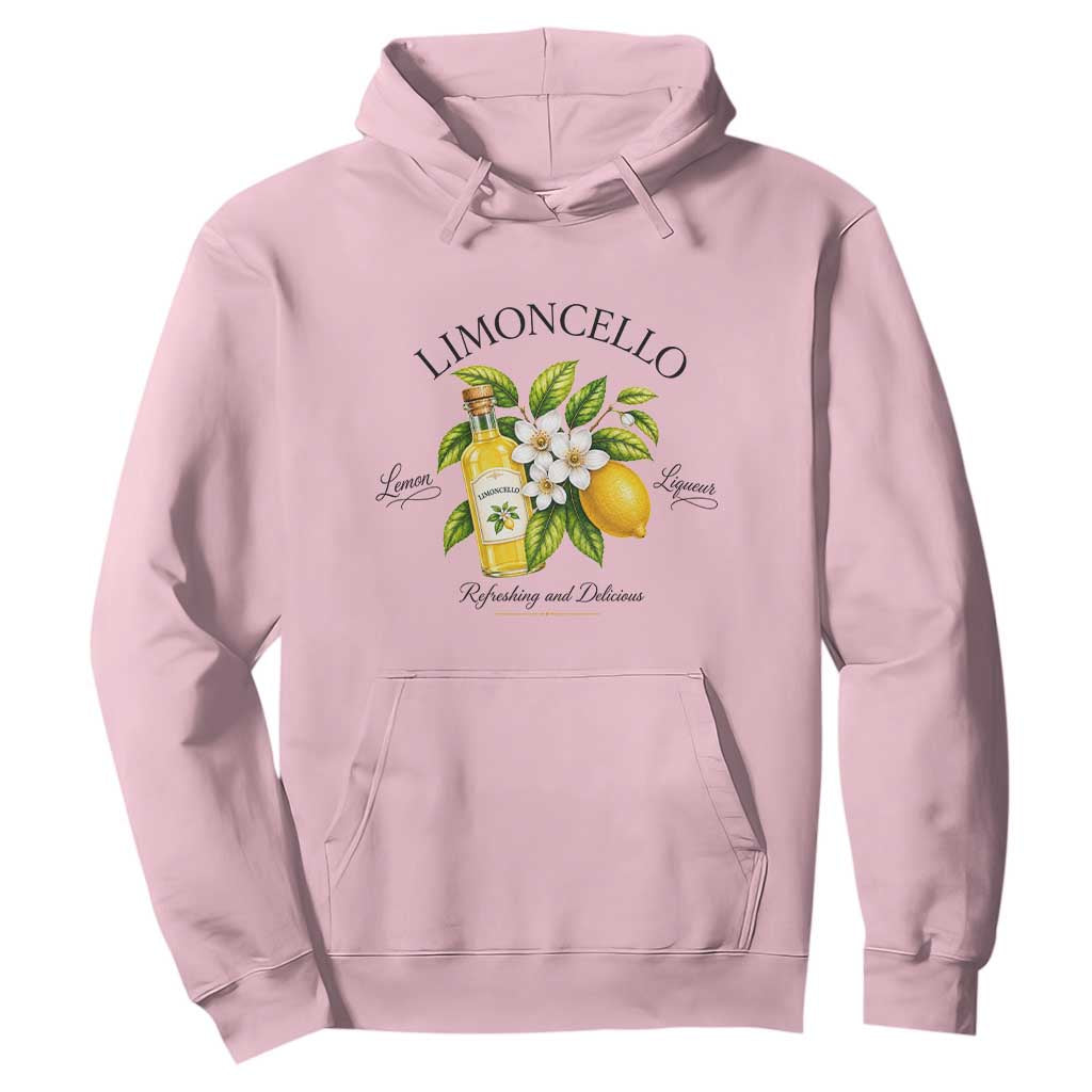 Italian Summer Limoncello Lemon Liqueur Amalfi Italy Hoodie TS11 Light Pink Print Your Wear
