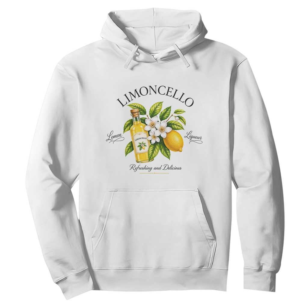 Italian Summer Limoncello Lemon Liqueur Amalfi Italy Hoodie TS11 White Print Your Wear