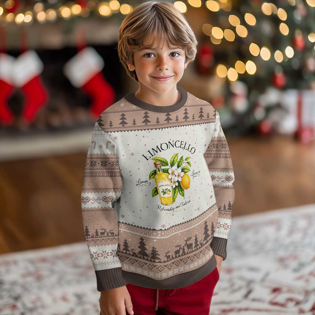 Italian Summer Limoncello Lemon Liqueur Amalfi Italy Ugly Christmas Sweater TS11 Mocha Mousse Print Your Wear