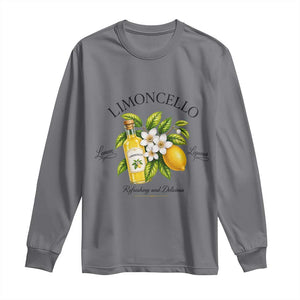 Italian Summer Limoncello Lemon Liqueur Amalfi Italy Long Sleeve Shirt TS11 Charcoal Print Your Wear