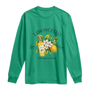 Italian Summer Limoncello Lemon Liqueur Amalfi Italy Long Sleeve Shirt TS11 Irish Green Print Your Wear