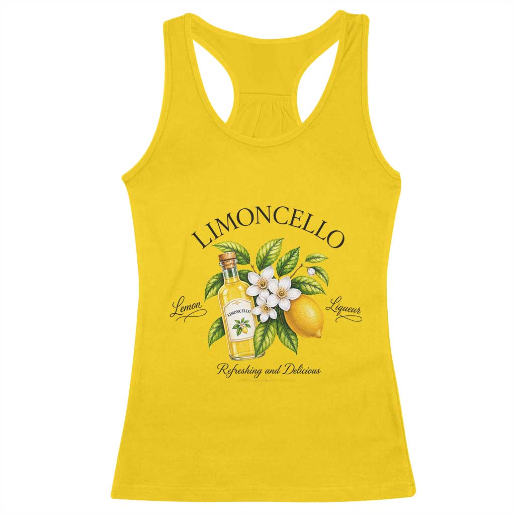 Italian Summer Limoncello Lemon Liqueur Amalfi Italy Racerback Tank Top TS11 Daisy Print Your Wear