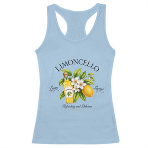 Italian Summer Limoncello Lemon Liqueur Amalfi Italy Racerback Tank Top TS11 Light Blue Print Your Wear