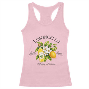 Italian Summer Limoncello Lemon Liqueur Amalfi Italy Racerback Tank Top TS11 Light Pink Print Your Wear