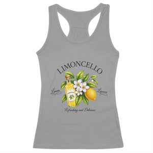 Italian Summer Limoncello Lemon Liqueur Amalfi Italy Racerback Tank Top TS11 Sport Gray Print Your Wear
