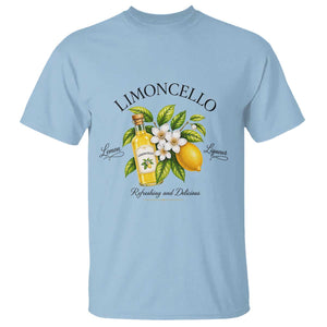 Italian Summer Limoncello Lemon Liqueur Amalfi Italy T Shirt TS11 Light Blue Print Your Wear