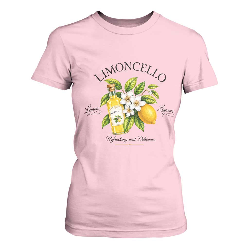 Italian Summer Limoncello Lemon Liqueur Amalfi Italy T Shirt For Women TS11 Light Pink Print Your Wear
