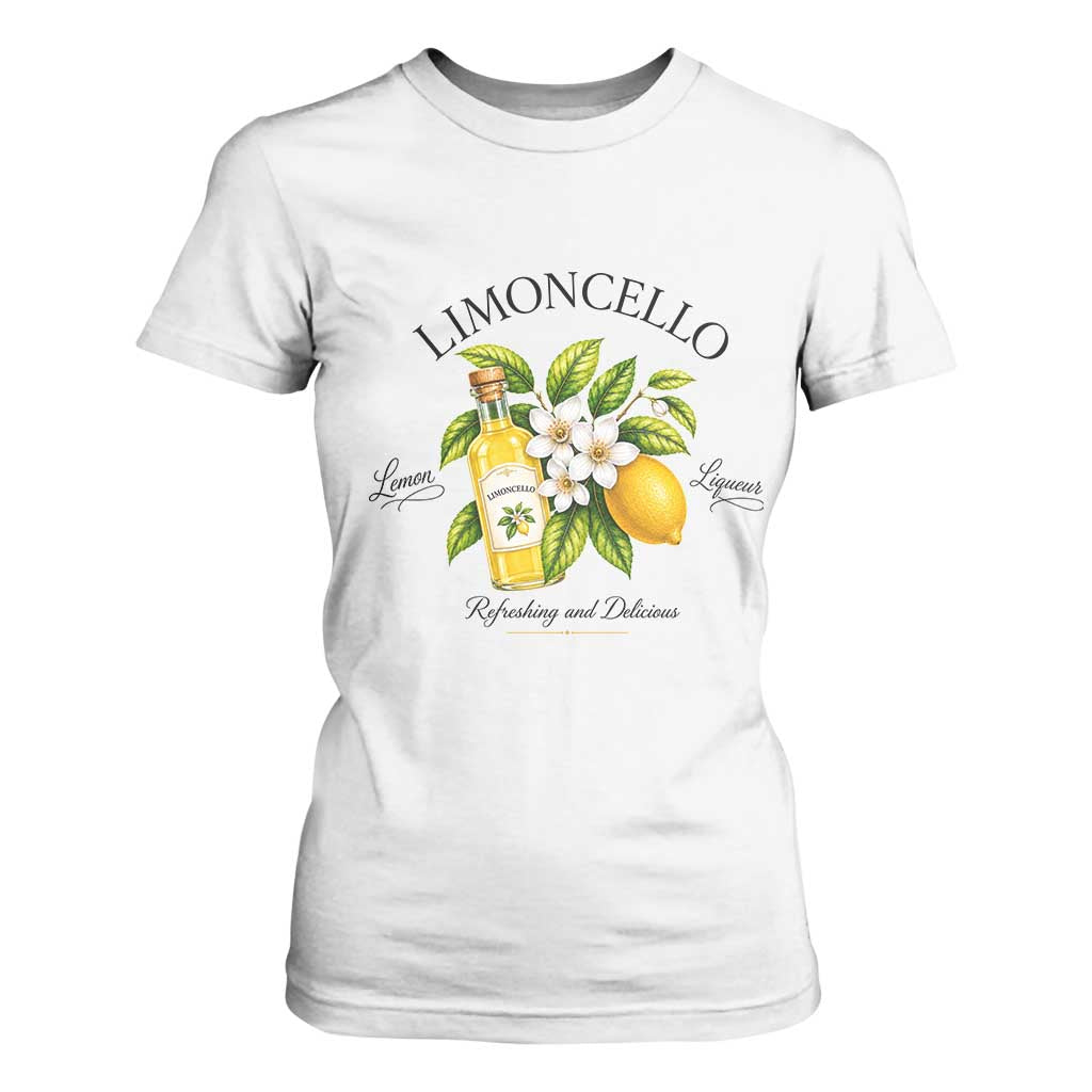 Italian Summer Limoncello Lemon Liqueur Amalfi Italy T Shirt For Women TS11 White Print Your Wear