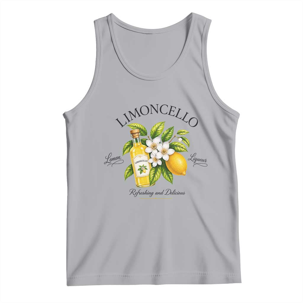 Italian Summer Limoncello Lemon Liqueur Amalfi Italy Tank Top TS11 Athletic Heather Print Your Wear