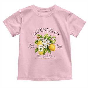 Italian Summer Limoncello Lemon Liqueur Amalfi Italy Toddler T Shirt TS11 Light Pink Print Your Wear