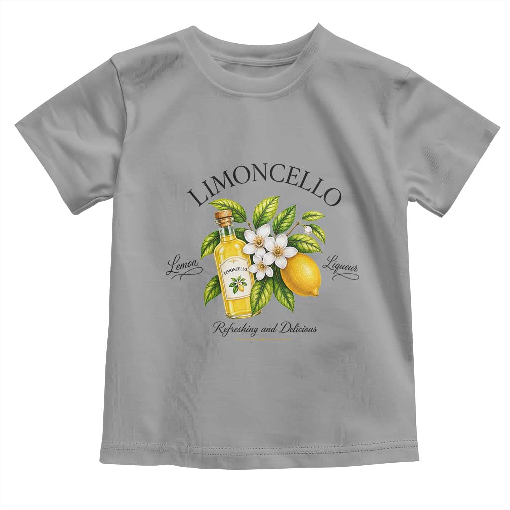 Italian Summer Limoncello Lemon Liqueur Amalfi Italy Toddler T Shirt TS11 Sport Gray Print Your Wear