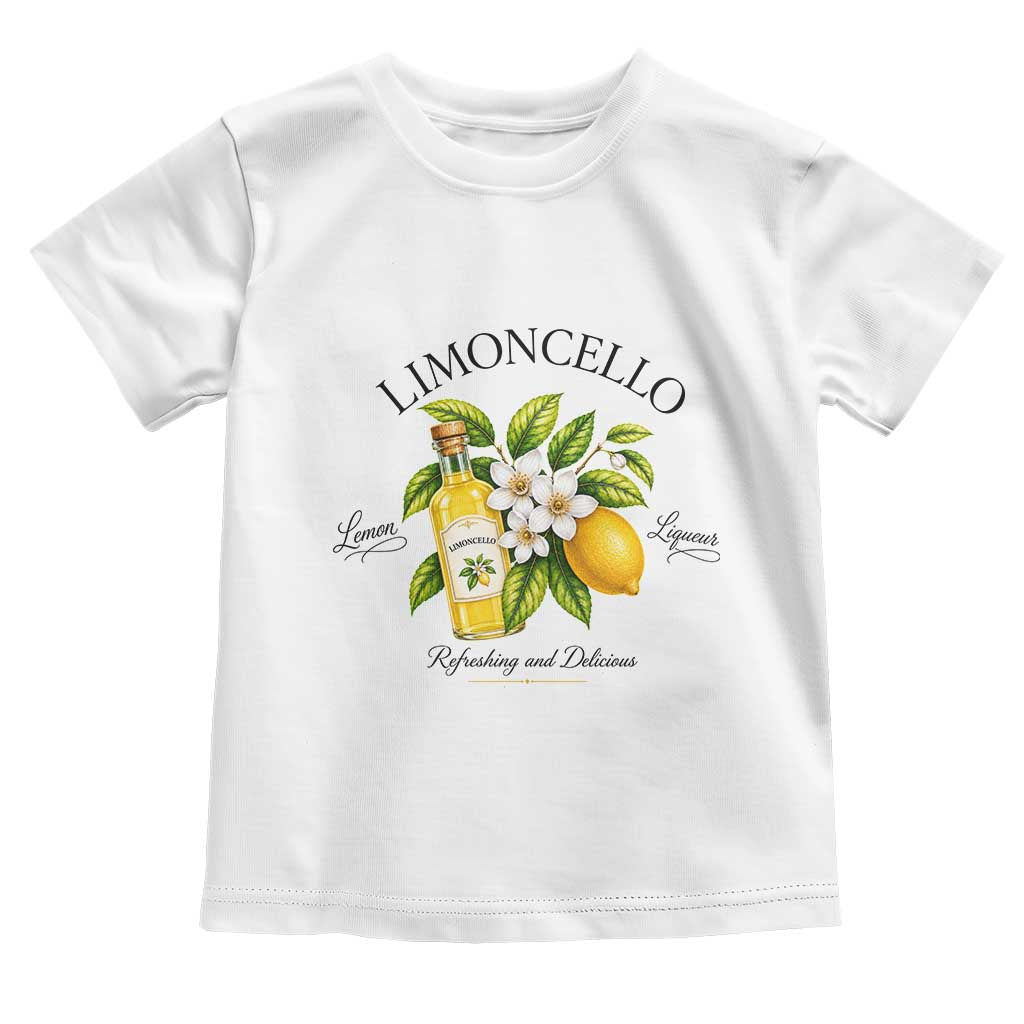 Italian Summer Limoncello Lemon Liqueur Amalfi Italy Toddler T Shirt TS11 White Print Your Wear