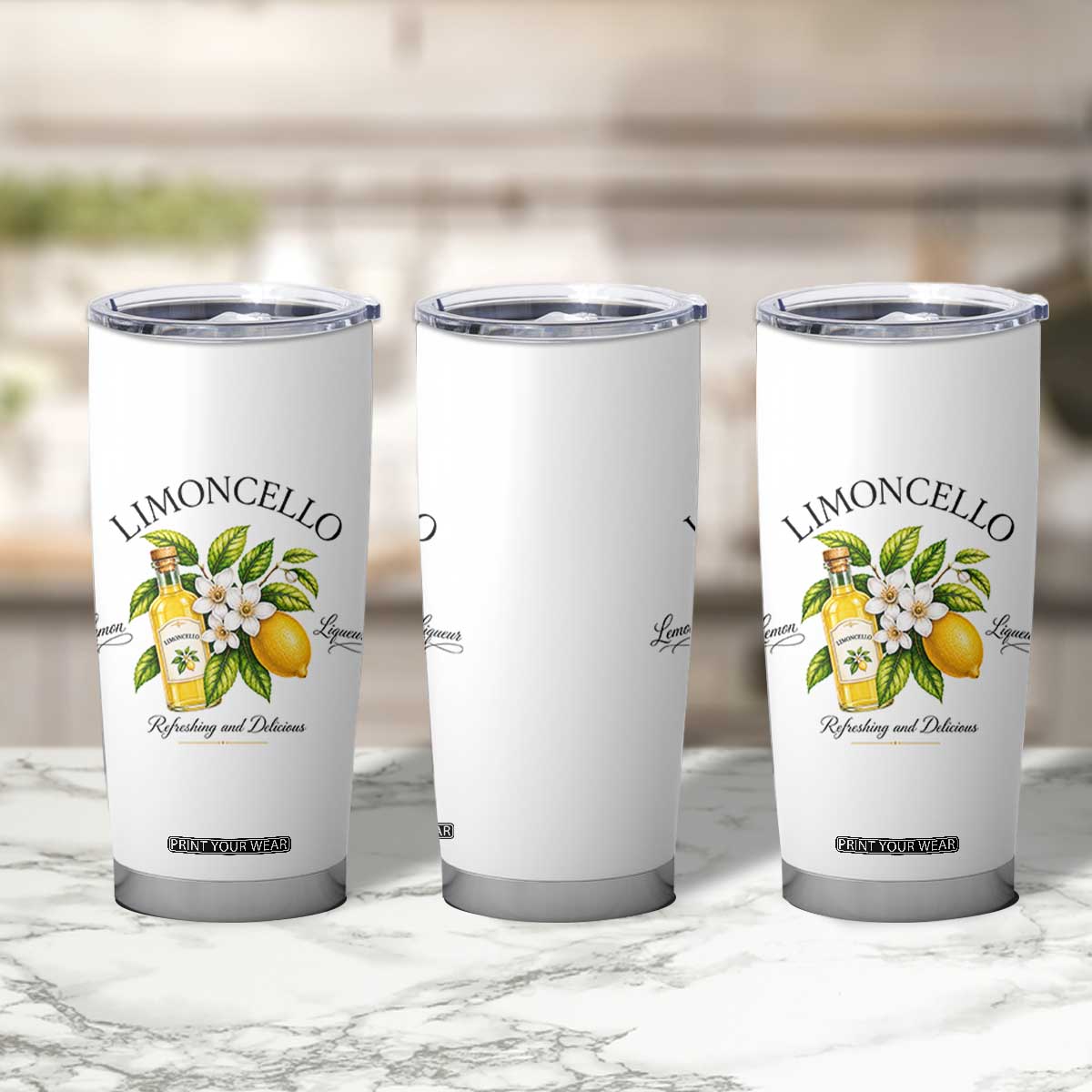 Italian Summer Limoncello Lemon Liqueur Amalfi Italy Tumbler Cup TS11 Print Your Wear