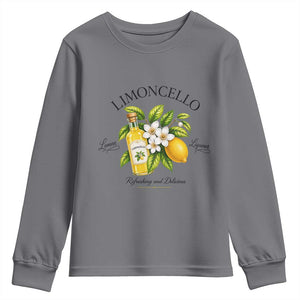 Italian Summer Limoncello Lemon Liqueur Amalfi Italy Youth Sweatshirt TS11 Charcoal Print Your Wear