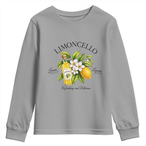Italian Summer Limoncello Lemon Liqueur Amalfi Italy Youth Sweatshirt TS11 Sport Gray Print Your Wear
