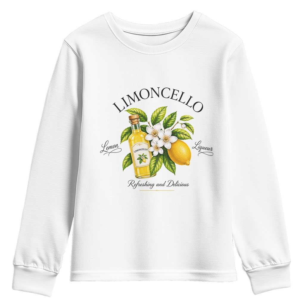 Italian Summer Limoncello Lemon Liqueur Amalfi Italy Youth Sweatshirt TS11 White Print Your Wear